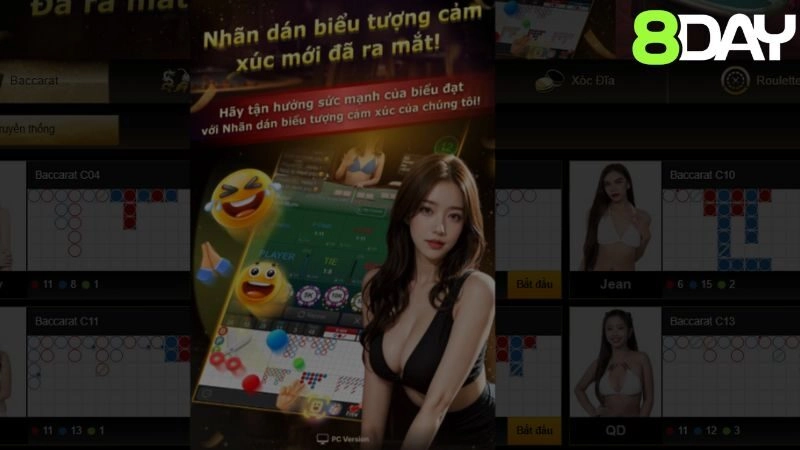 8DAY hợp tác với nhiều nhà phát hành game casino lớn